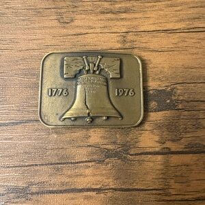 Vintage Liberty Bell Commemorative Belt Buckle
